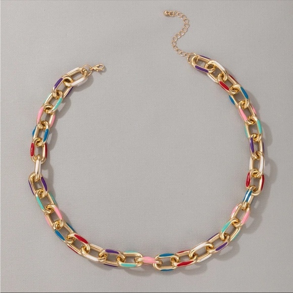 European 2023 In style Candy Color Dripping choker Necklace Enamel Drip - Picture 13 of 16